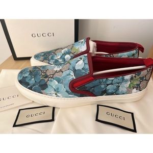 NEW! Gucci Floral Slip On Sneaker